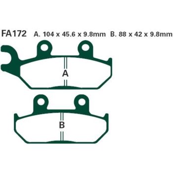 EBC Brake Pads, Front, Left (Vehicle Type Approval)