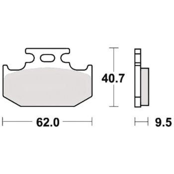 EBC Brake Pads, Rear (Vehicle Type Approval) (TT600: compare with Drawing! Alternative:11123/40242), 1 Pair, fits Nissin Brake Caliper