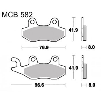 TRW-LUCAS Brake Pads, sintered, Front, Left (Vehicle Type Approval)