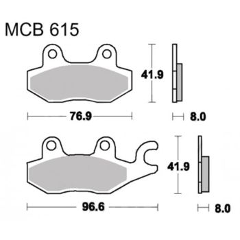 TRW-LUCAS Brake Pads, sintered, Front, Right (Vehicle Type Approval)