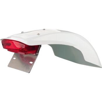 KEDO SuperMoto Rear Fender, White (Red Taillight, Street Legal)