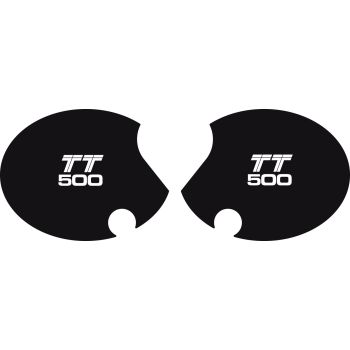 Side Cover Decal Set 'TT500', 1 Pair Right & Left, Lettering TT500 US model '80