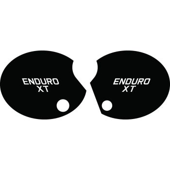 Side Cover Decal Set 'Enduro XT', Right & Left, White Lettering