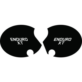 Side Cover Decal Set 'Enduro XT', Right & Left, White Lettering