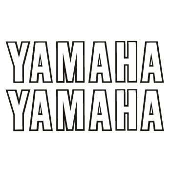 Fuel Tank Decal / Logo / Lettering for TT500, white/black, 1 pair, see item 91068 for complete fuel tank decal, 145x38mm