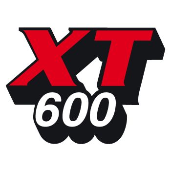 Fuel Tank Logo/Emblem 'XT600', red/white black, 1 piece