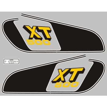 Tank Decal Design Model 1979,  yellow/black, complete left/right, can be painted over, incl. oil service sticker