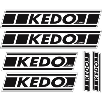 KEDO Sponsor Sticker Set 6pcs., black (background transparent)