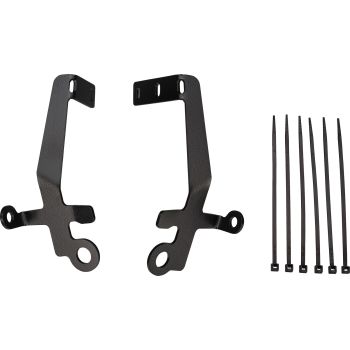 Bracket/Keeper for Brake Lines/Side Reflector, Black Powdercoated Stainless Steel, 1 Pair