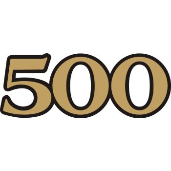 Emblem Side Cover 'SR500' gold/black, 1 Piece
