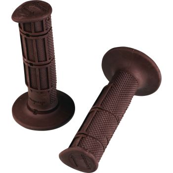 Grip Rubber 'Offroad', brown, 1 pair, closed, with cutout for safety wire, 118mm long