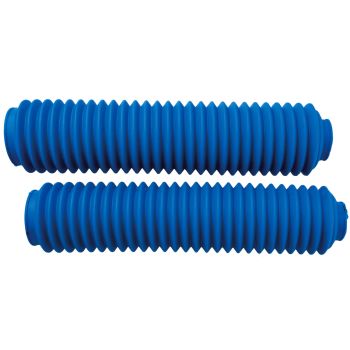 Fork Gaiters, blue, 1 pair (diameter 43 / 58-62mm, length 350mm), not suitable for USD front forks