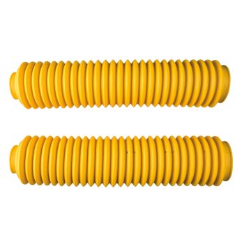 Fork Gaiters, yellow, 1 pair (diameter 43 / 58-62mm, length 350mm), not suitable for upside-down front forks