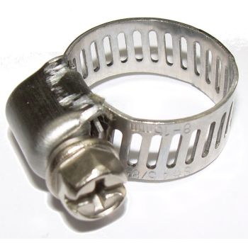 Hose Clamp with Worm Thread, 8-13mm, Width 7mm, galvanized