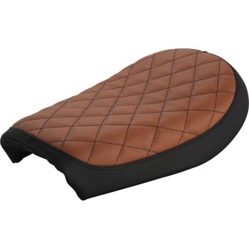KEDO Solo-Seat, black/brown, with hand-sewn Diamond-pattern, ready-to-mount