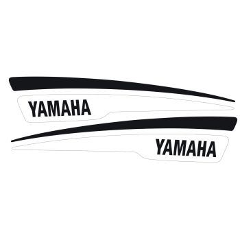 JvB-moto 'B-Track' Fuel Tank Decal, black/white, 1 pair (overcoatable)