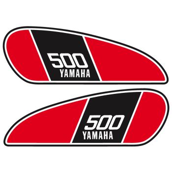 XT Style Fuel Tank Decal, red/white/black,1 pair right/left (repaintable, 6pcs.)