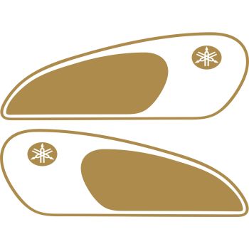 Fuel Tank Decal 'Heritage', Colour: gold, RH/LH complete (coatable)