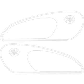 Fuel Tank Decal 'Heritage', colour: white, RH/LH complete (coatable)