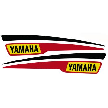 JvB-moto 'B-Track' Fuel Tank Decal, black/red/yellow, 1 pair (top-coatable)