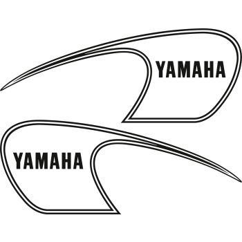 KEDO Vintage-Sport Fuel Tank Decal, black, Left/Right complete