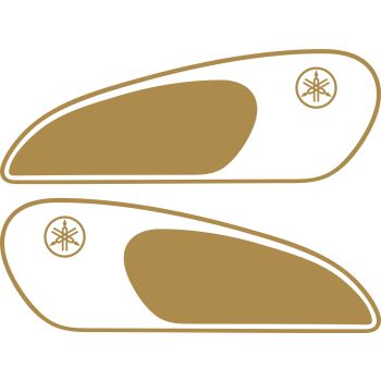 KEDO Classic Fuel Tank Decal, gold, Left/Right complete