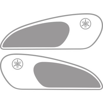 KEDO Classic Fuel Tank Decal, silver, Left/Right complete