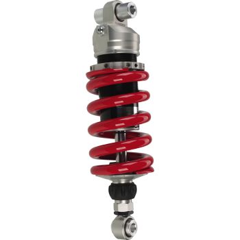 YSS Mono Rear Shock (Vehicle Type Approval), Red Spring, Rebound Adjustment 30 Clicks, Stepless Preload Adjustment, +-5mm Height Adjustment