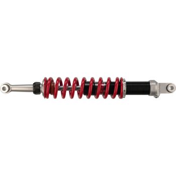 YSS Mono Rear Shock Absorber, red spring, rebound adjustable over 30 clicks, variable spring preload, NO height adjustment!