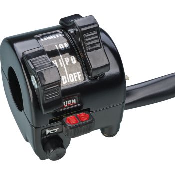Replica Handlebar Switch Left, (a change in the wiring harness is necessary)  OEM ref. # 30X-83972-01
