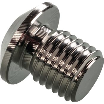 Aluminium Cover Cap / Plug for RH Mirror Thread, left-hand thread M10x1.25, silver
