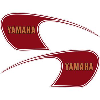 Fuel Tank Decal Red/Gold/White (Replica)