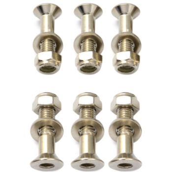 M8 Screw Kit for Rear Sprocket mounting, 6 galvanized 10.9 countersunk head bolts incl. washers and nuts