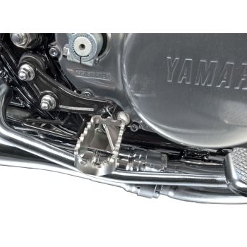 KEDO Stainless Steel Driver's Footpegs, 1 Pair (Left & Right), Silver (Set comes without Bracket)
