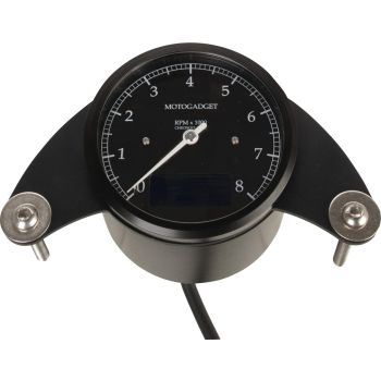 Speedometer Bracket 'Mezzomille', black coated aluminium, (suitable for Motogadget speedometer item 40685)