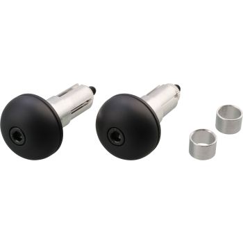 Handlebar End Weights 'Classic', black, 1 pair, diameter 35mm, length 15mm, suitable for all aluminium and steel handlebars (12-22mm inner diameter)