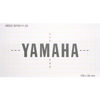 Stencil 12,5x3cm 'YAMAHA'-Logo, 1 Piece