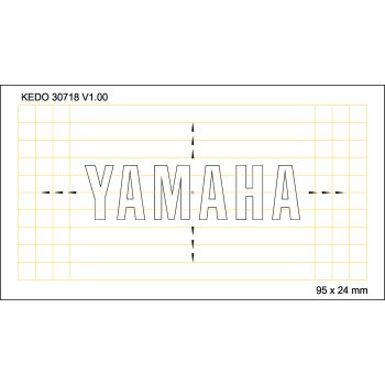 Stencil 95x24mm 'YAMAHA' lettering, 1 piece