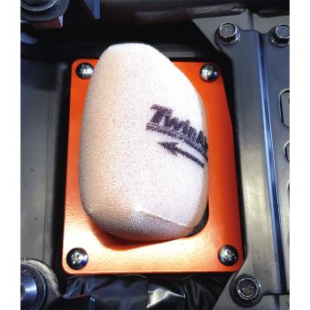 T7 Racing Air Filter Kit, consisting of the KEDO aluminium mounting frame and the TwinAir foam air filter, replaces the original intake snorkel