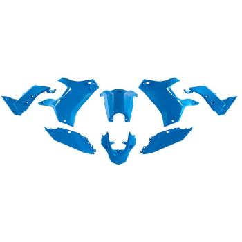 Racetech T7 Revolution Fairing Kit (8 pieces), light blue through-coloured polypropylene, can be mounted using the original screws
