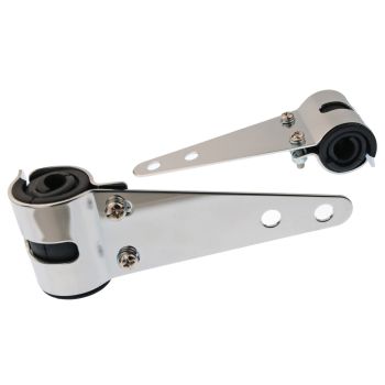 Headlamp Bracket Set 30-38mm, Chrome Plated, 1 Pair, Length Mid Fork Tube/Front Bore: 140mm