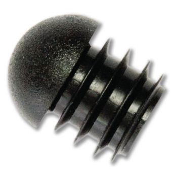 Bar-End Plug/Cap for 22mm Handlebars (inner diam. 17-18mm), hemispheric, black, 1 piece,