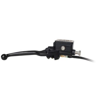 Front Brake Master Cylinder 13mm with Black Aluminium Lever, Brake Light Switch, Stainless Steel Banjo (Supplies: Clamp with Thread for Mirror: 40104)