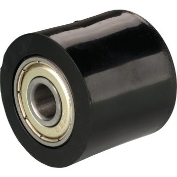 Chain Roller (End Stop), Black, outer Diam. 32mm, Hole 8mm, Width 29mm