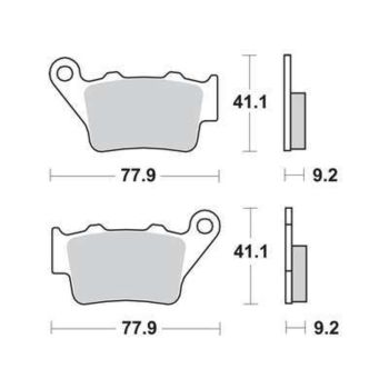 LUCAS Brake Pads, Rear, 1 Pair (TT600: compare with Drawing! Alternative see 11114) (Vehicle Type Approval), fits Brembo Caliper