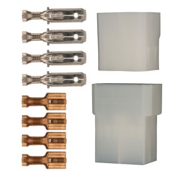 4-Way Connector/Housing-Set incl. Connectors (Blade Type)