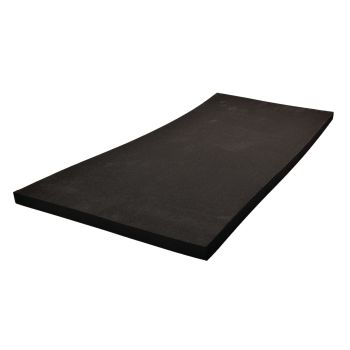 Foam Rubber Seat Pad, approx. 250x500x15mm, Black (Heavy Duty Quality, Closed Cell)