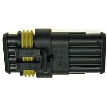 AMP Superseal 1,5 Series, 4-way connector housing-set, waterproof (IEC 529 / DIN 40050 IP67), without connectors