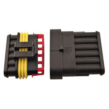 AMP Superseal 1,5 Series, 6-way connector housing-set, waterproof (IEC 529 / DIN 40050 IP67), without connectors