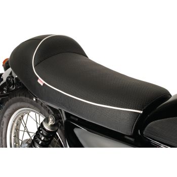 KEDO Seat 'Classic Racer', black with white piping, incl. front brackets